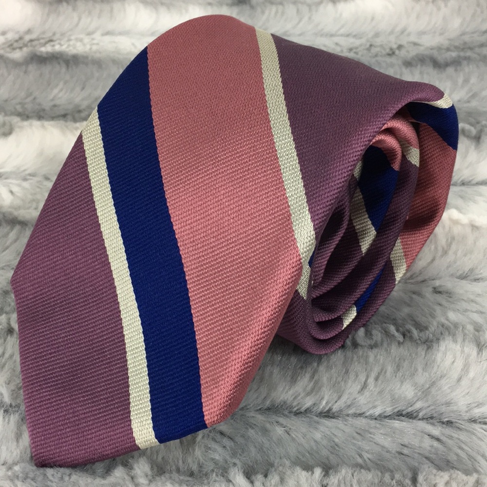 Liberty of London silk tie - purple/pink/blue/gray